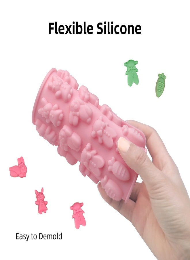 EDUEE Easter Silicone Molds Mini Carrot Chocolate Molds Easter Bunny Gummy Molds Small Rabbit Candy Mold for Fondant, Biscuits, Cookie, Cupcake Decoration - Image 4