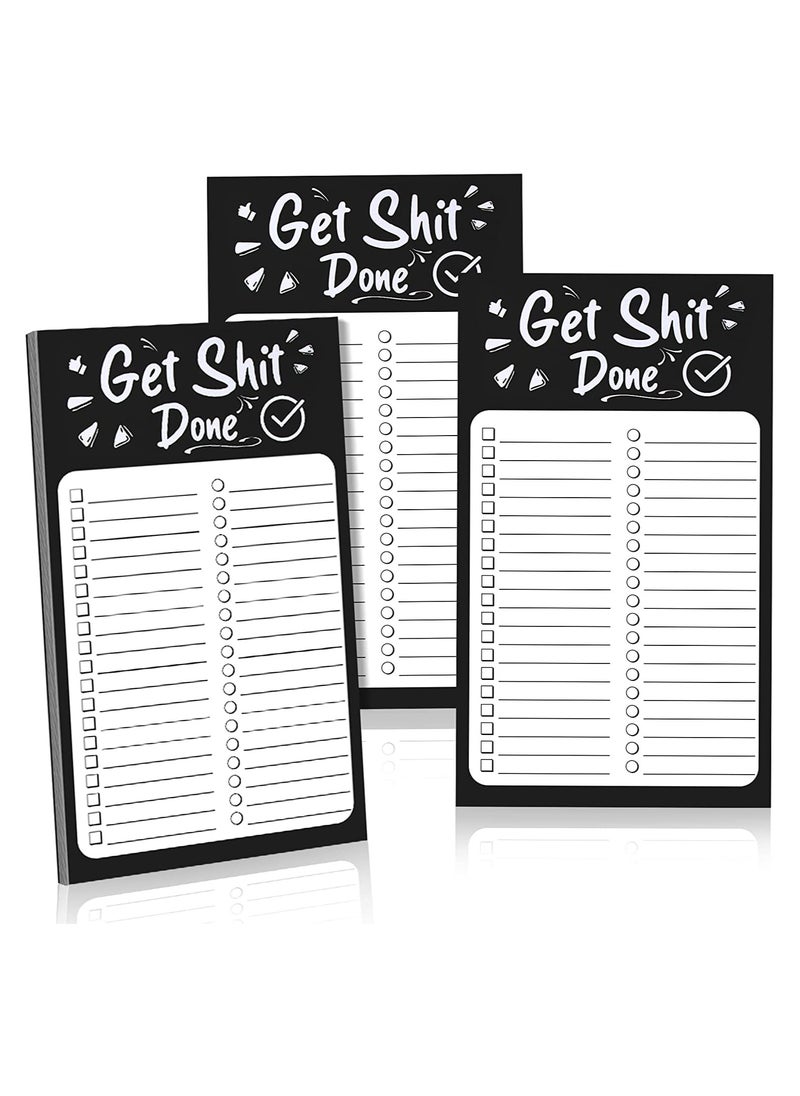 Generic - Magnetic Refrigerator Notepads Set of 3 for Grocery Lists To-Do Tasks and Recipe Reminders 50 Sheets Each - Image 1