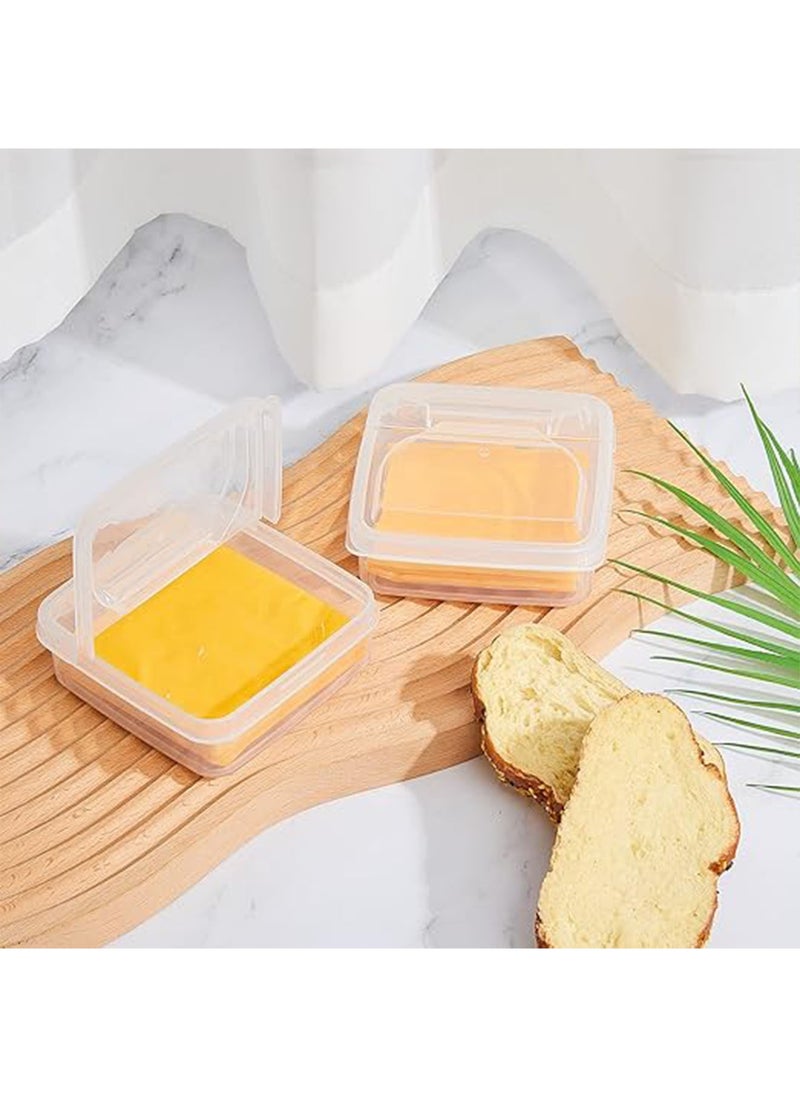 Generic - 2 Pcs Mini Cheese Container for Fridge Sliced Cheese Container for Fridge Cheese Storage Cheese Storage Container for Fridge with Lids for Refrigerator Food Vegetable Keep Cheese - Image 1