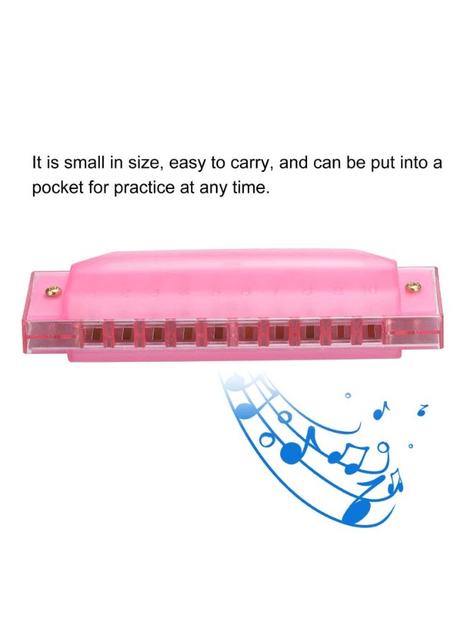 10 Holes Translucent Diatonic Harmonica Mouth Organ with PVC Box for Educational Musical Instruments Beginners Adults Professionals - Image 5