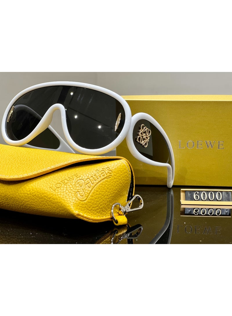 LOEWE Sunglasses with White Frames and Yellow Case