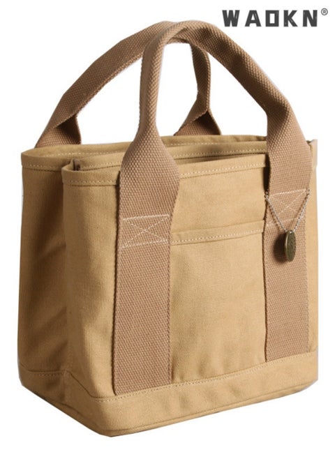 Unisex Student Large Capacity Canvas Shopping Bag Tote Bag,Student Lunch Carry Handbag Clutch Bag,Multi-compartment Single Bag Shoulder Crossbody Bag Sling Bag for Travel,Work,Commuting,School