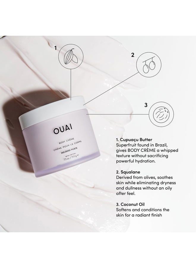 Ouai Body Cream, Melrose Place - Hydrating Whipped Body Cream with Cupuaçu Butter, Coconut Oil and Squalane - Softens Skin and Delivers Healthy-Looking Glow - Sulfate Free Skin Care (7.5 Oz) - Image 3