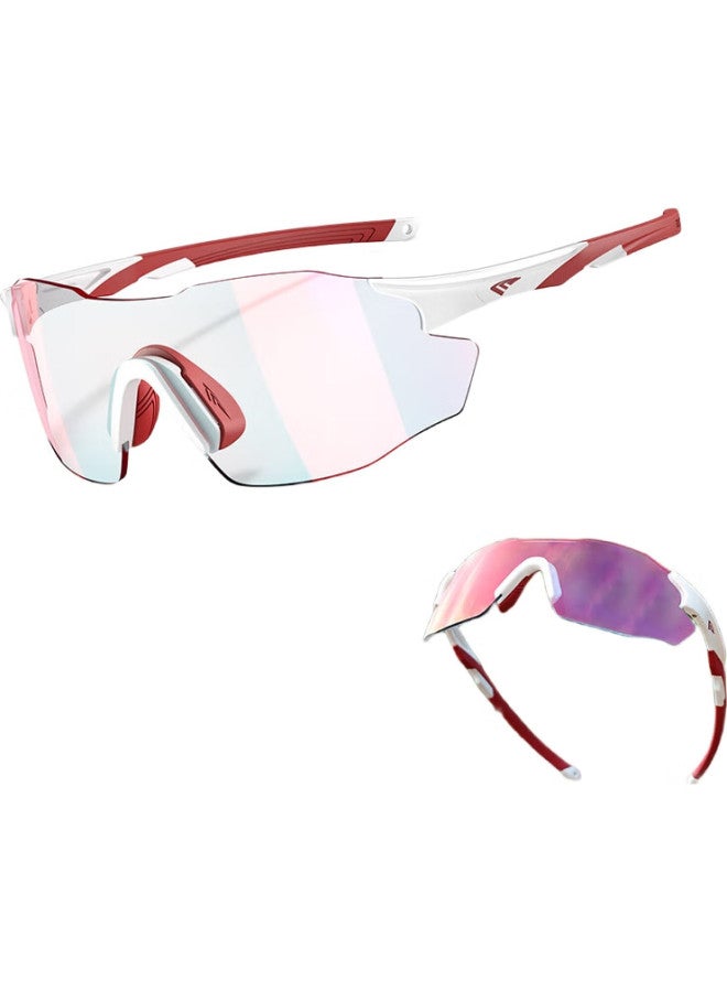 OUTDO Sports Glasses, Cycling Running Goggles, Unisex Photochromic Sunglasses, Day And Night Use, Model 67012C492 - Image 1