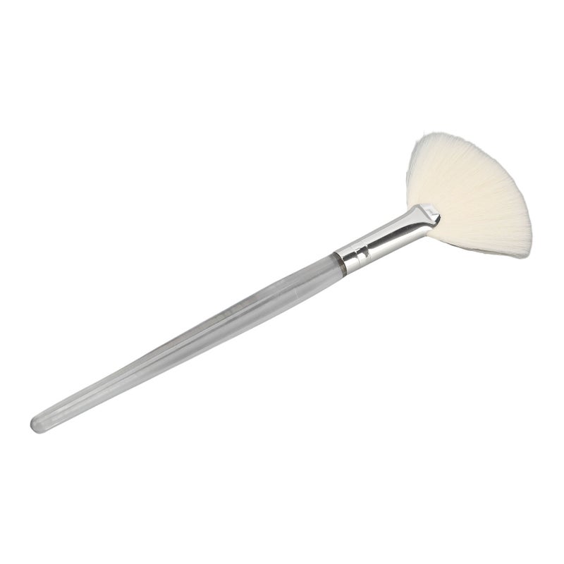 Face Mask Fan Brush Transparent Handle Cosmetic Flat Facial Brush for Beauty Salon Large - Image 4