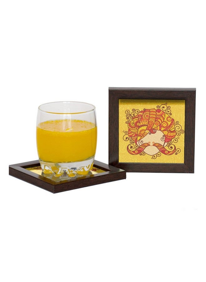 Paper Plane Design Tea Coffee Coaster Set Wooden Decorative Coasters Set. Home and Office Wooden Coasters Design 103 - Image 3