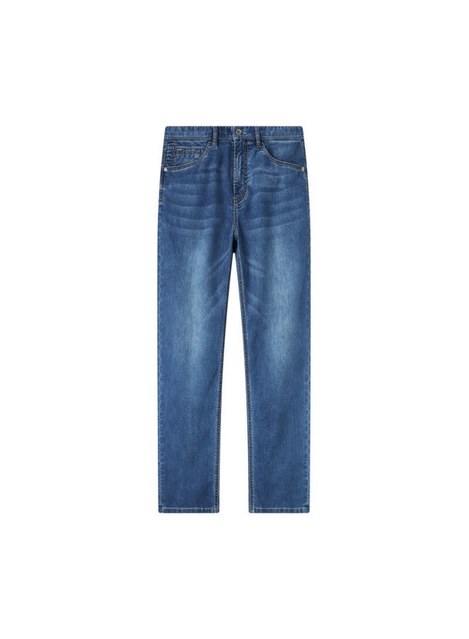 JOEONE Jiumu Men's Jeans , Summer Lightweight Breathable Elastic Pants For Men - Image 3