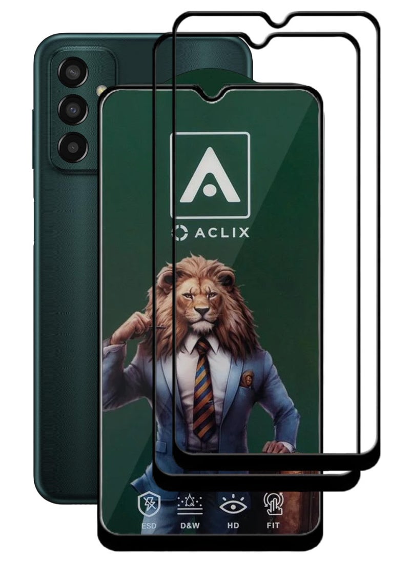 ACLIX 2 Pieces Antistatic ESD Dustproof Premium Quality High Definition Tempered Glass Screen Protector Designed For Samsung Galaxy M13 - Image 1