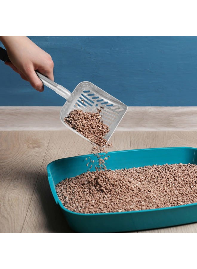 Hortsun Metal Cat Litter Scoop with Cat Litter Scoop Holder Deep Shovel Long Handle Detachable Stainless Steel Litter Sifter Scooper Caddy Kitty Cat Litter Scoop Cat Litter Scooper with Holder for Cat Kitty - Image 5