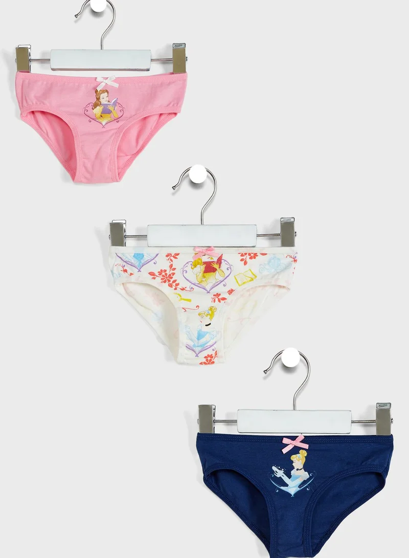 Disney Kids 3 Pack Princess Briefs