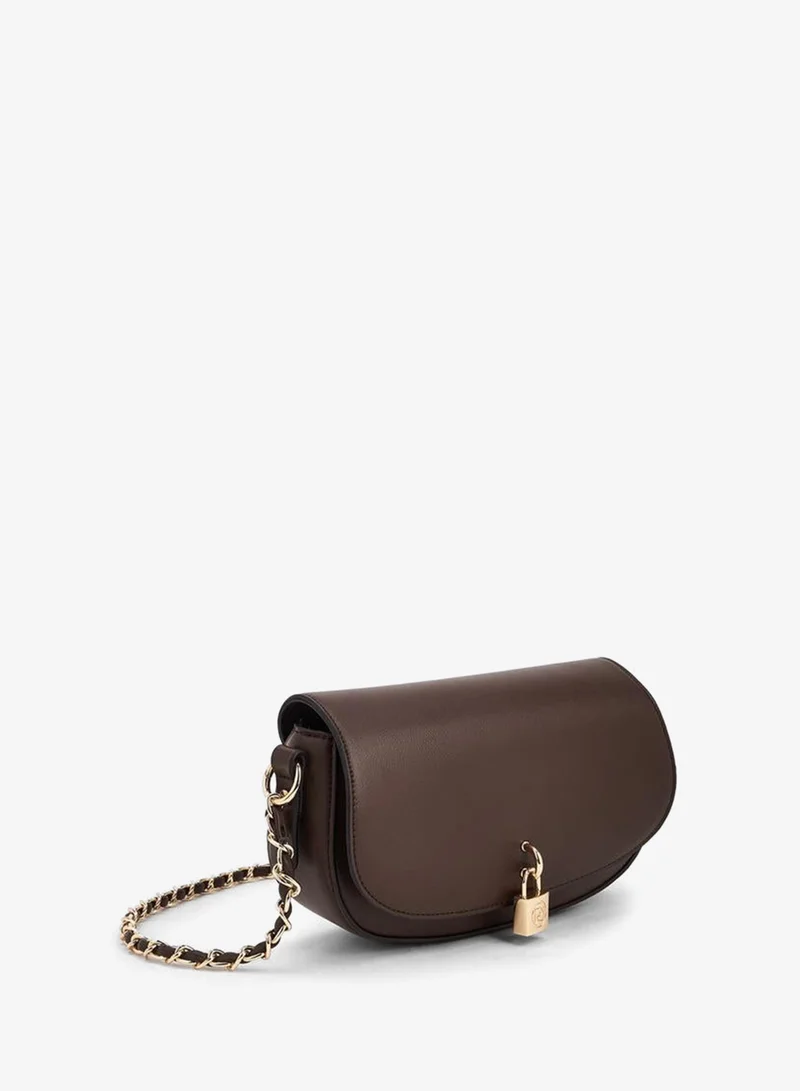 Paprika BROWN Solid Crossbody Bag With Chain Strap for Women | Best Price UAE