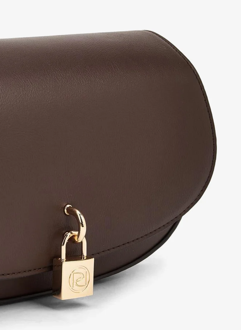 Paprika BROWN Solid Crossbody Bag With Chain Strap for Women | Best Price UAE