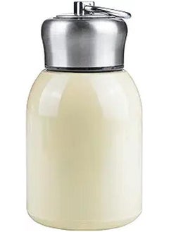 10oz/300ML كوب حراري صغير مانع للتسرب قوارير مفرغة من الفولاذ المقاوم للصدأ 304 قارورة حرارية باردة وساخنة للأطفال والنساء في المكتب والغداء والقهوة والشاي والحليب (بيج)
