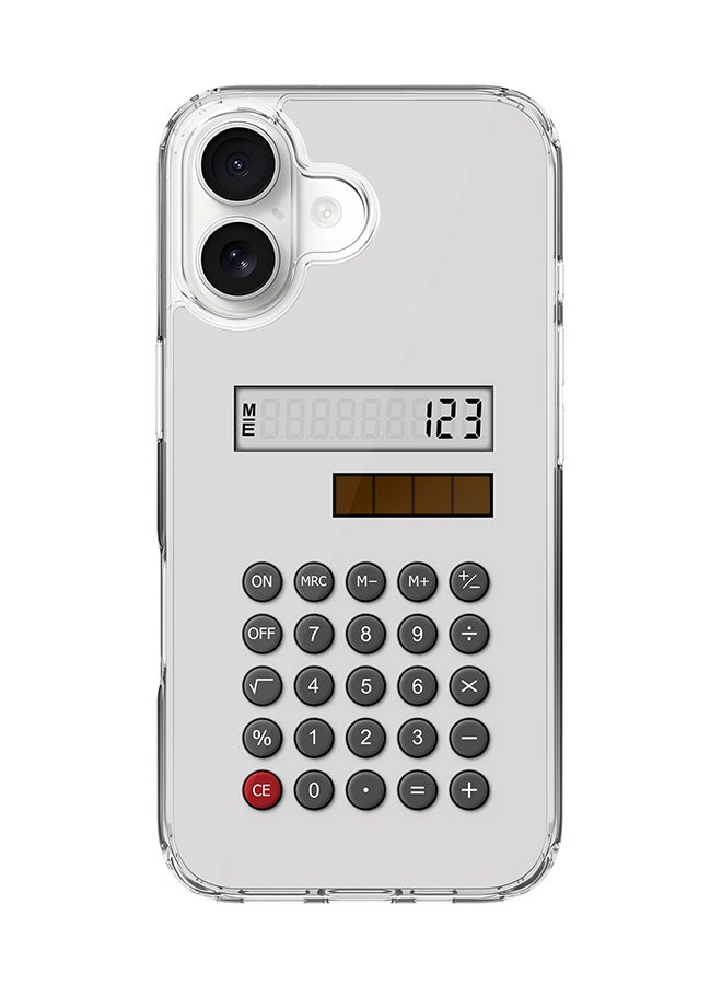 Stylizedd Classic Clear MagSafe Case for iPhone 17 , Hybrid Soft Case Flexible Edges Anti Drop TPU PC Gel Thin Transparent Cover [ Designed for iPhone 17 ] - Calc (White)