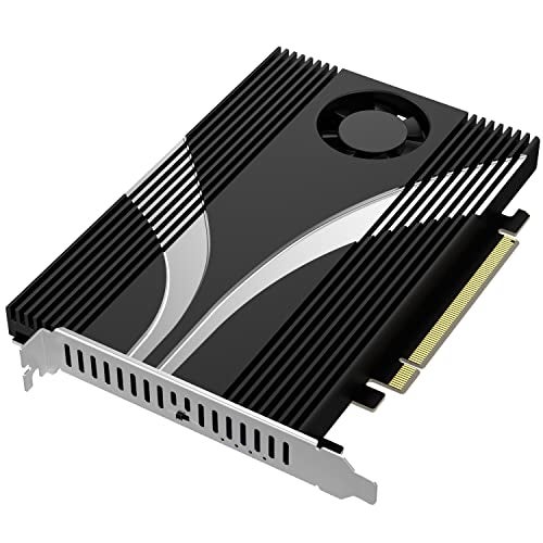 SABRENT 4Drive NVMe SSD to PCIe 40 X 16 Adapter Card with Active Cooling ECP4BF - Image 1
