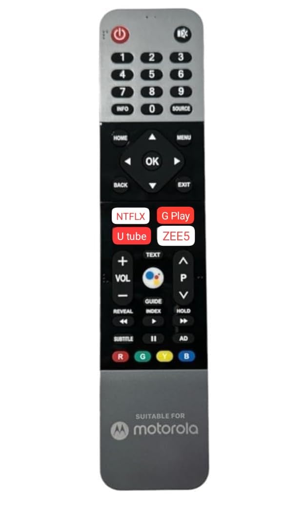 KPDP Original Motorola Voice Remote Compatible with Motorola Smart LED TVs with ZEE5 Shortcut and Google Assistant Voice Function Bluetooth Pairing Required Replacement Remote Control for Motorola TV - Image 4