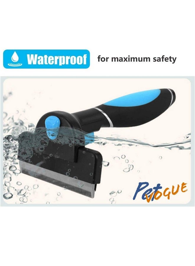 بت فرشاة إزالة الشعر المتساقط للكلاب، مشط أداة إزالة الشعر المتساقط للشعر القصير المتوسط الطويل - فرشاة القطط - فرشاة العناية بالحيوانات الأليفة - تقلل من تساقط الشعر بشكل فعال - مزيل شعر الحيوانات الأليفة والعناية به وتنظيفه - Image 5