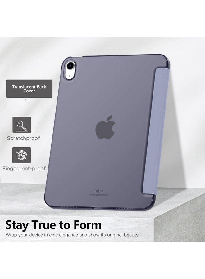 موكا حافظة MOCA لجهاز iPad 10th Generation 2022 iPad 10.9 Inch Slim Stand Hard Shell Back Protective Smart Cover لجهاز iPad 10.9” 10.9” iPad 10th Gen 2022 Release A2696 A2757 A2777 iPad Cover (Lavender) - Image 4