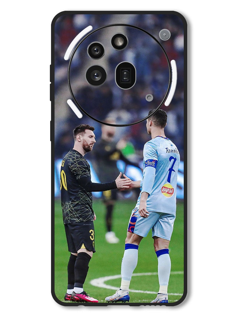 Theodor Case Compatible with Nothing Phone 3a Pro Protection Shockproof Bumper Cover Messi And Ronaldo - Image 1
