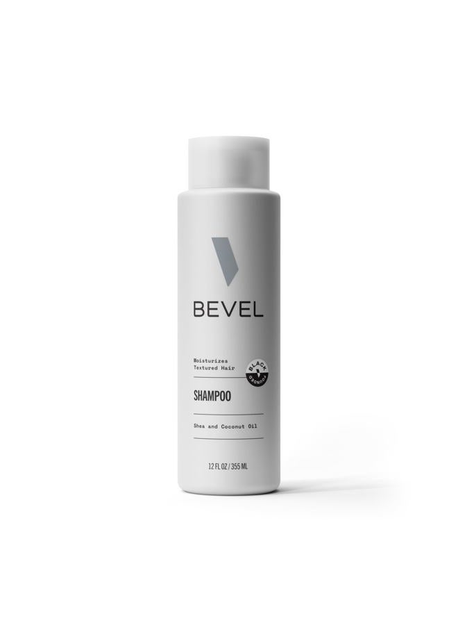 Bevel Shampoo for Men - Sulfate Free Shampoo for Textured Hair with Coconut Oil and Shea Butter, Detangles Course, Curly Hair, 12 Oz - Image 1