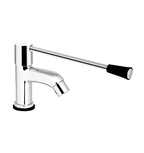 Kamal Brass Elbow Action Pillar Cock Tap Faucet - Nova | Deck Mount Installation Type | Elegant Finish - Silver (Pack of 1) - Image 1