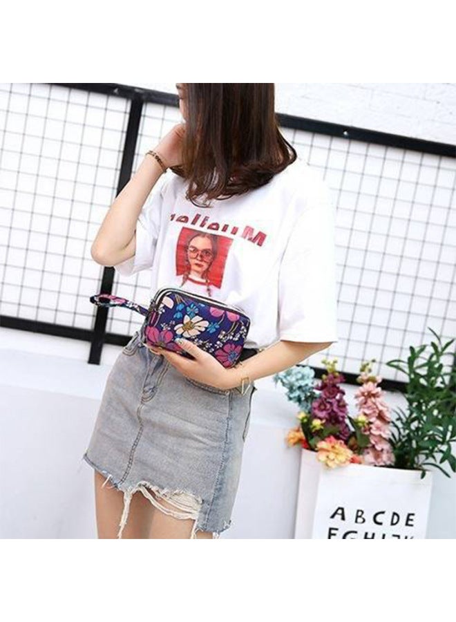 Custom Women's Three-Layer Hand Bag Mobile Phone Bag Women's Small Bag Casual Coin Purse Women's Hand Bag-Color:A Flash In The Pan - Image 5