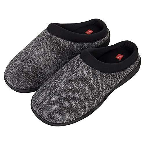 Hanes Comfort Soft Memory Foam Indoor Outdoor Clog Slipper Shoe - Men’s and Boy’s Sizes, Black, 2X-Large - Image 5