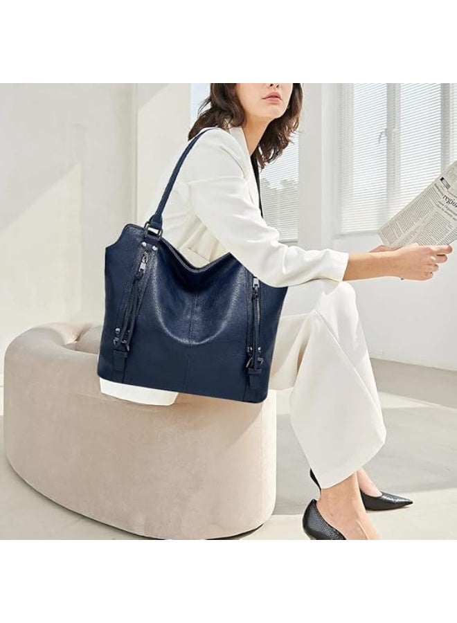 Gocokia Women Handbag Laptop Tote Bag Large Soft PU Leather Shoulder Bag Computer Tote Bag, Large Capacity Bag for Women Girls Travel Work Shopping - Image 3