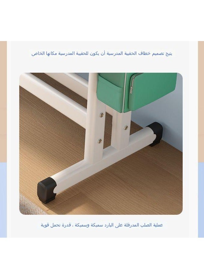 مكتب دراسة فاخر للأطفال، طقم مكتب وكرسي منزلي بسيط قابل للتعديل، وردي