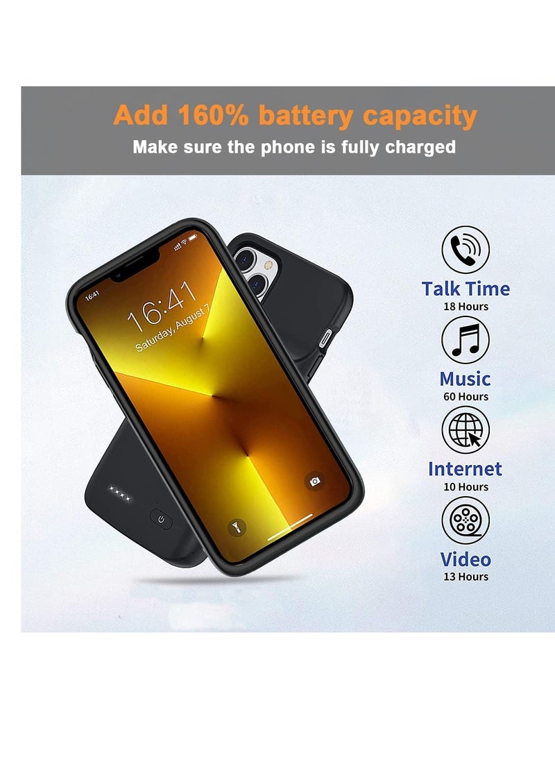 Battery Case for iPhone 13 Pro Max, 4500mAh Ultra-Slim Portable Charger Case Rechargeable Battery Pack Charging Case Compatible with iPhone 13 Pro Max - Image 5
