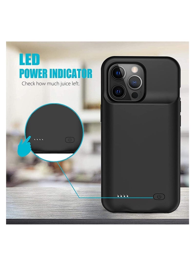 Battery Case for iPhone 13 Pro Max, 4500mAh Ultra-Slim Portable Charger Case Rechargeable Battery Pack Charging Case Compatible with iPhone 13 Pro Max - Image 2