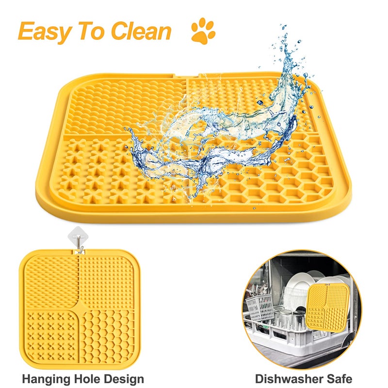 LUKITO Premium Silicone Licking Mat for Dogs & Cats, 77 Suction Cups, Slow Feeder, Boredom Reducer, Anxiety Relief, Dishwasher Safe, Food Grade - Image 4