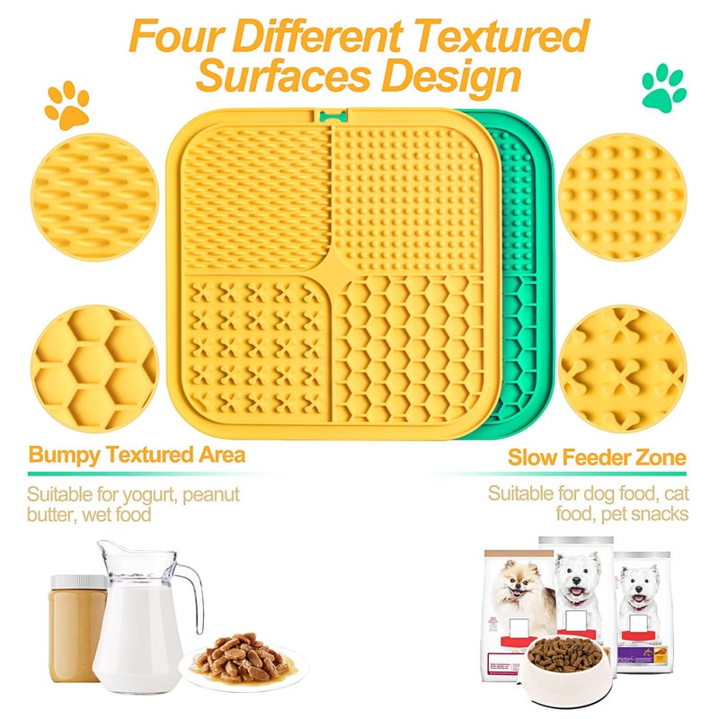 LUKITO Premium Silicone Licking Mat for Dogs & Cats, 77 Suction Cups, Slow Feeder, Boredom Reducer, Anxiety Relief, Dishwasher Safe, Food Grade - Image 2
