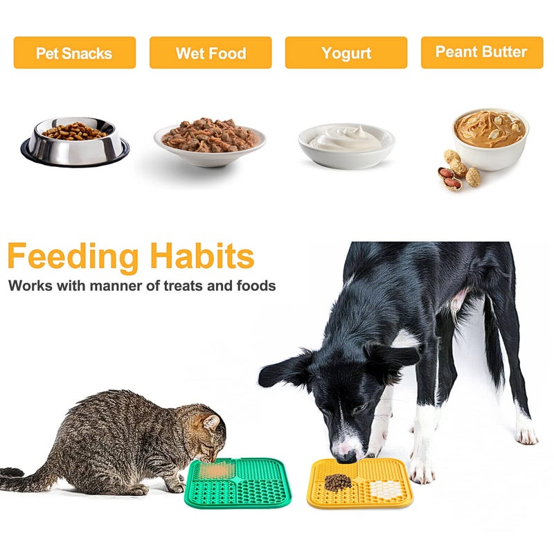 LUKITO Premium Silicone Licking Mat for Dogs & Cats, 77 Suction Cups, Slow Feeder, Boredom Reducer, Anxiety Relief, Dishwasher Safe, Food Grade - Image 5