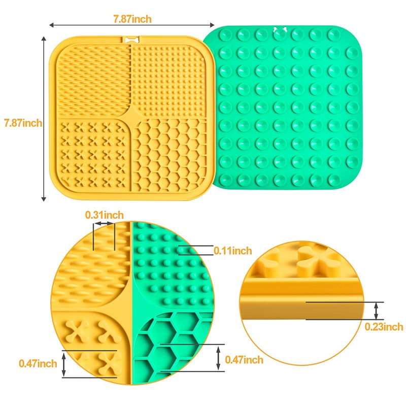 LUKITO Premium Silicone Licking Mat for Dogs & Cats, 77 Suction Cups, Slow Feeder, Boredom Reducer, Anxiety Relief, Dishwasher Safe, Food Grade - Image 3