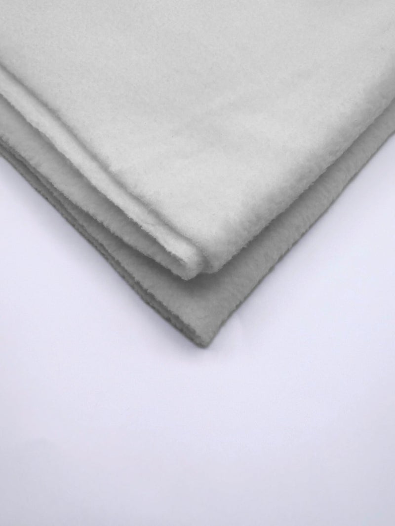 EOVEA - Polar Fleece Fabric by The Yard â€“ Soft Anti-Pill, Warm & Cozy Material for Blankets, Clothing, Crafts, Pet Beds & DIY Sewing â€“ 60â€ Wide, Solid (White, 1/2 Yard) - Image 3