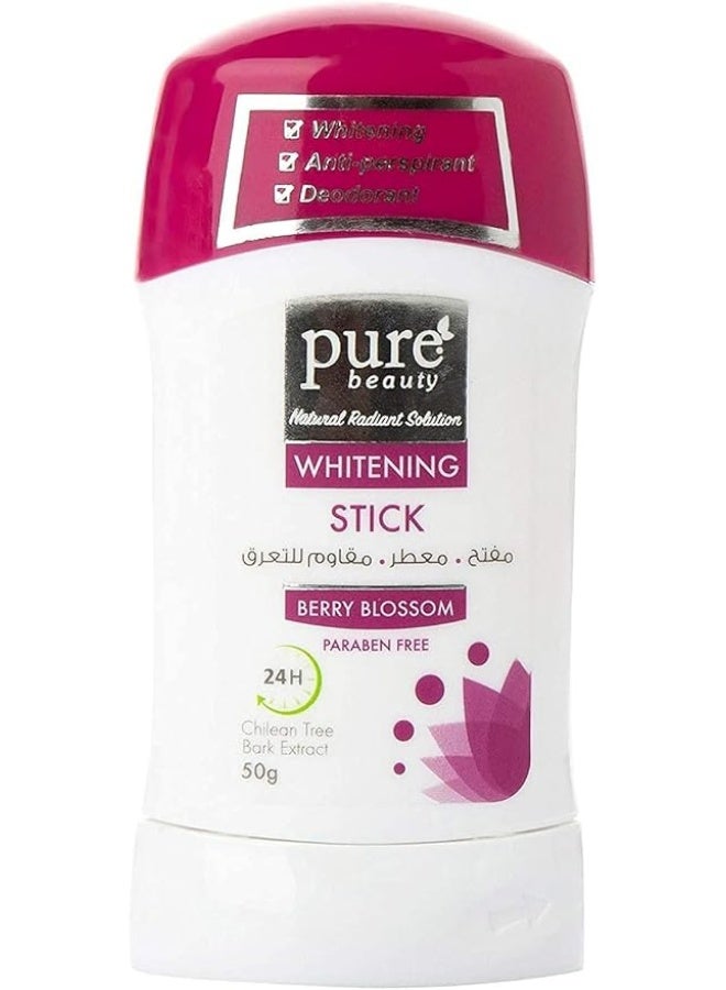 Pure beauty Whitening Antiperspirant Deodorant Stick Berry Blossom - 50 g