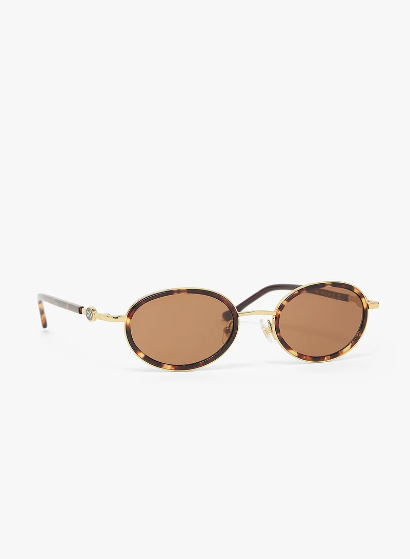 KAREN WAZEN Rea Oval Sunglasses