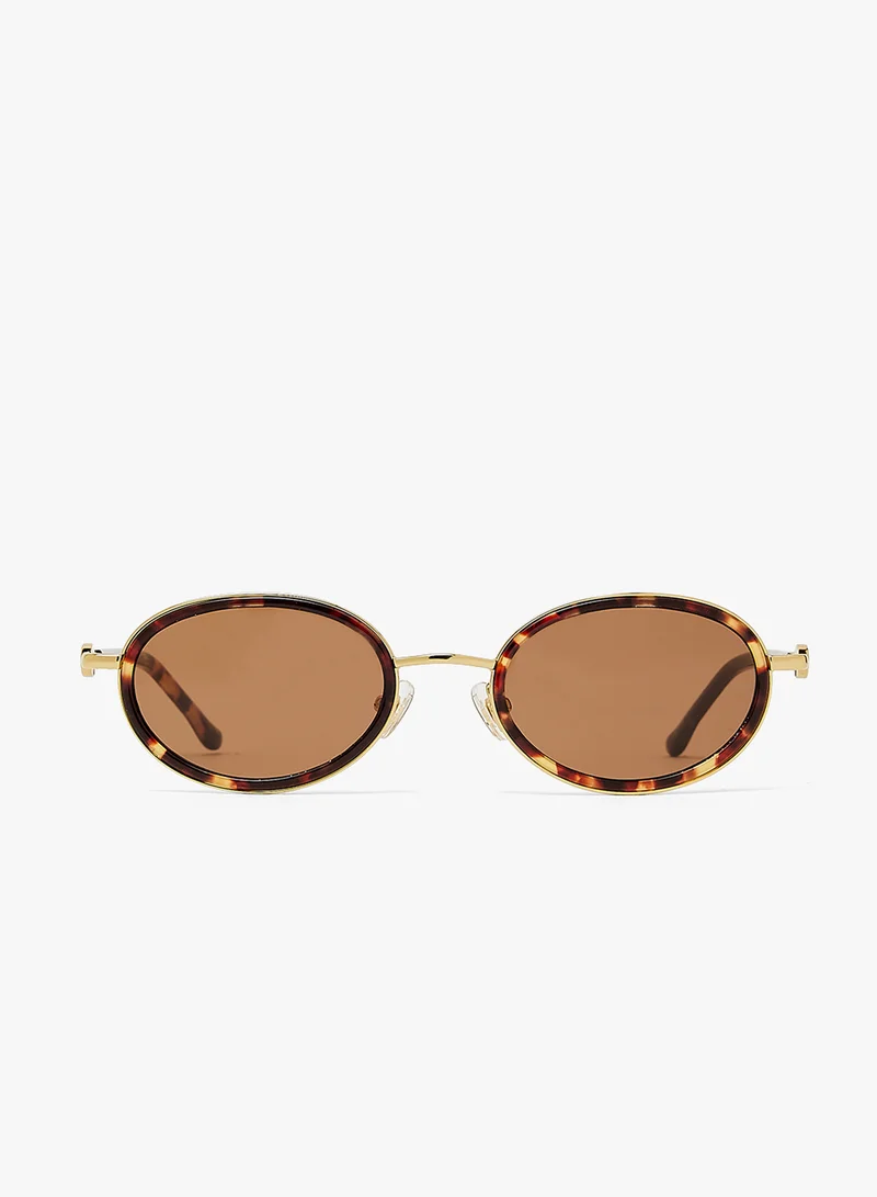 KAREN WAZEN Rea Oval Sunglasses