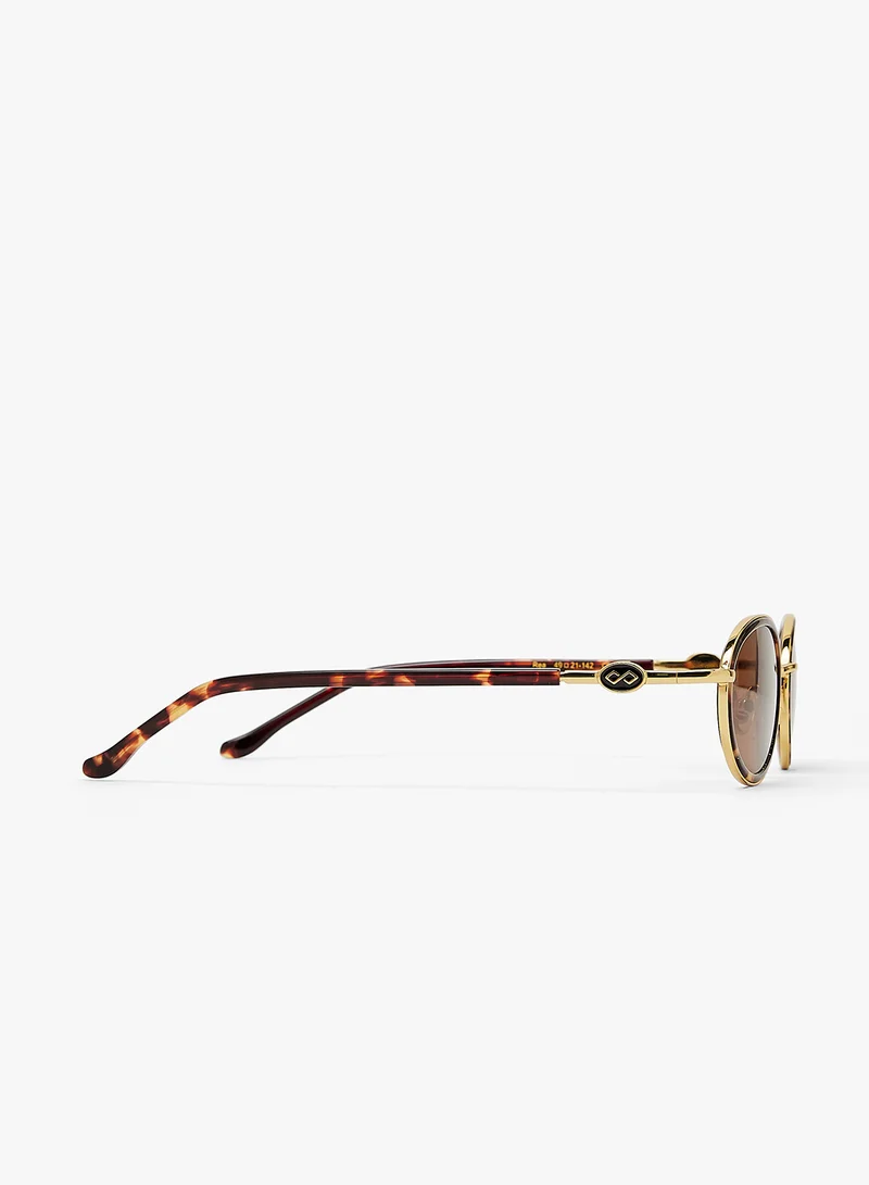 KAREN WAZEN Rea Oval Sunglasses