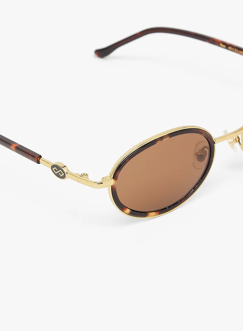 KAREN WAZEN Rea Oval Sunglasses