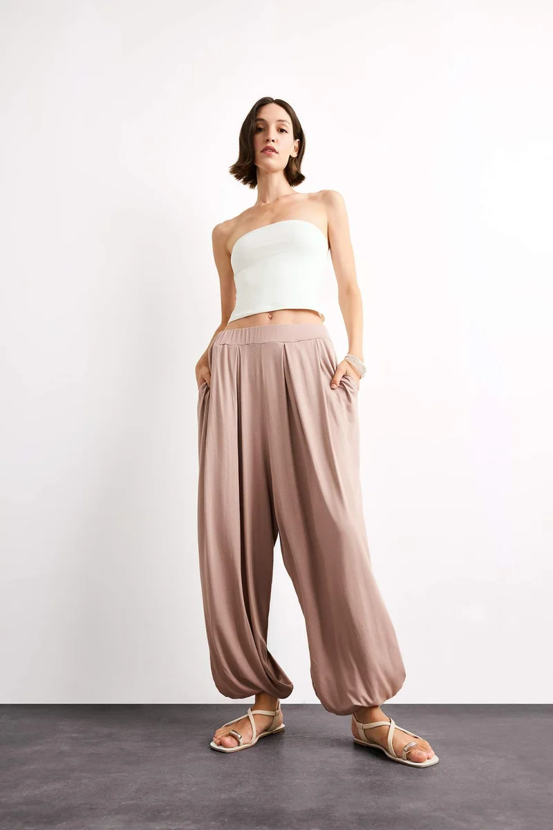 ديفاكتو Baggy Fit Regular Waist Jogger Modal Trousers