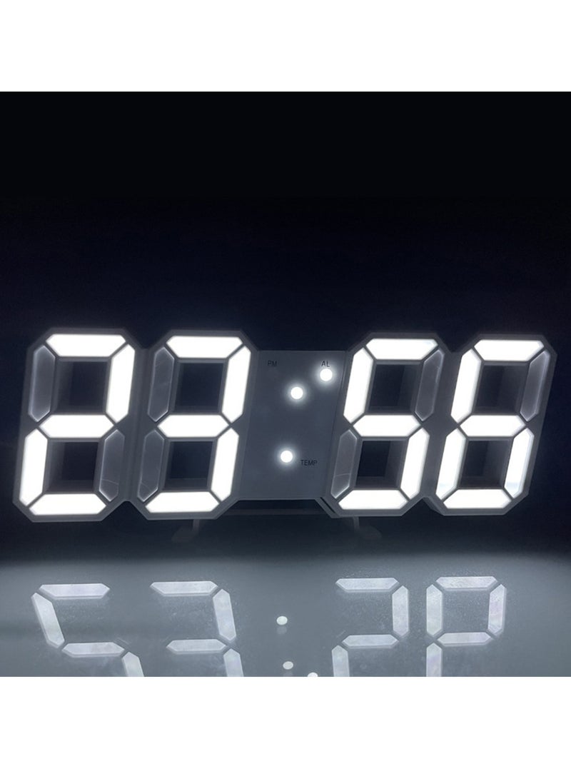 3D Digital LED Clock Wall Mount Alarm Clock Modern Desk Clocks for Home Bedrooms, Office - Image 1
