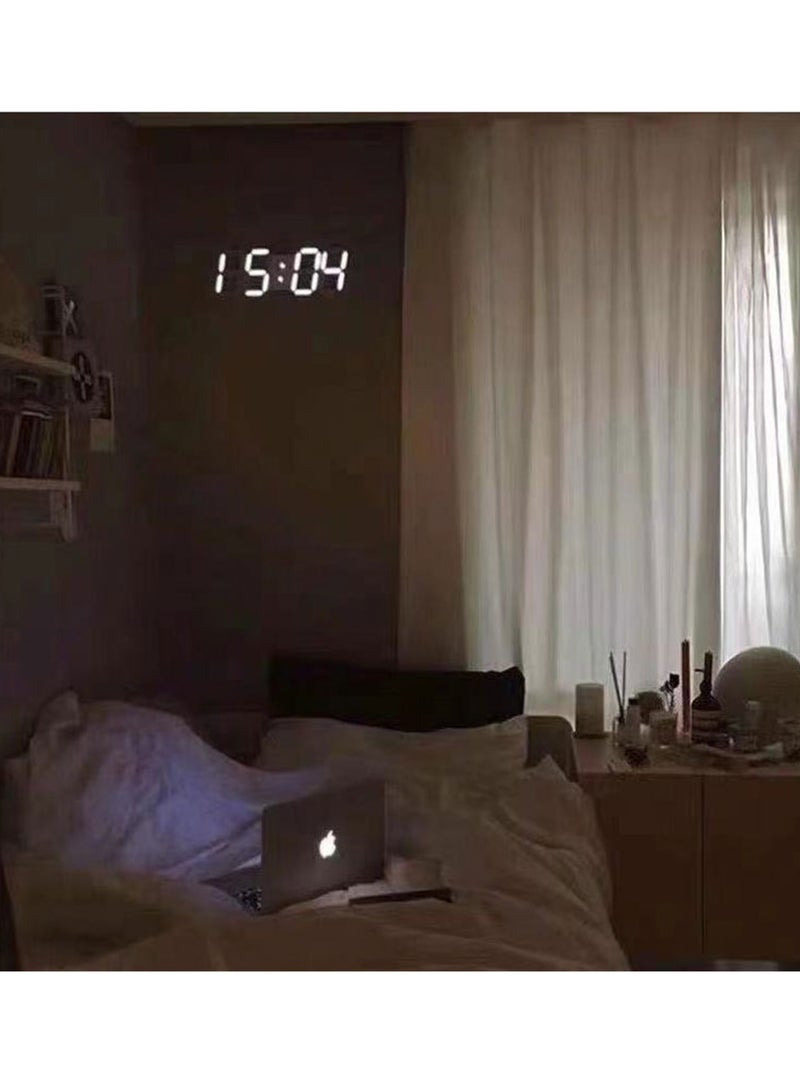 3D Digital LED Clock Wall Mount Alarm Clock Modern Desk Clocks for Home Bedrooms, Office - Image 4