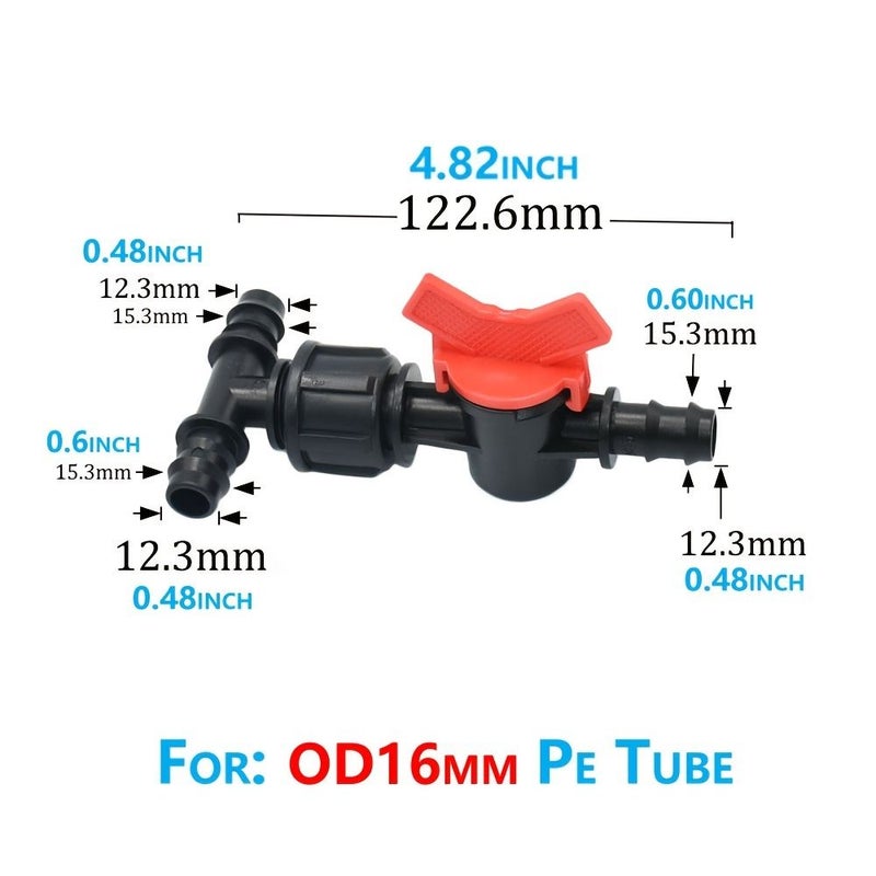 10pcs 16mm 1/2 Inch Garden Hose Splitter Tee 3 Way Water Tube Fitting Drip Irrigation System - Image 3