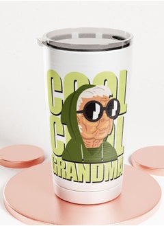 LIT Aluminium Tumbler Cool Grand Ma Design Hot and Cold Tumbler Cool Grand Ma Present Cool Grand Mother Design  - Image 1