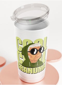 LIT Aluminium Tumbler Cool Grand Ma Design Hot and Cold Tumbler Cool Grand Ma Present Cool Grand Mother Design  - Image 3