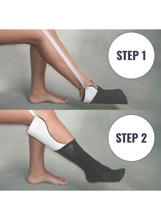 DMI Deluxe Sock Aid / Helper - Easily Pull on Socks Without Bending, Slip Resistance, Reliable Sock Aid Device for Seniors, White - Image 5