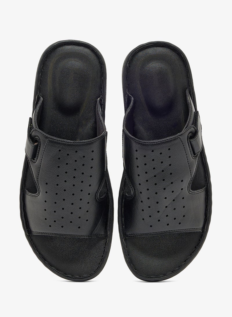 Robert Wood Faux Leather Strappy Sandals - Image 4