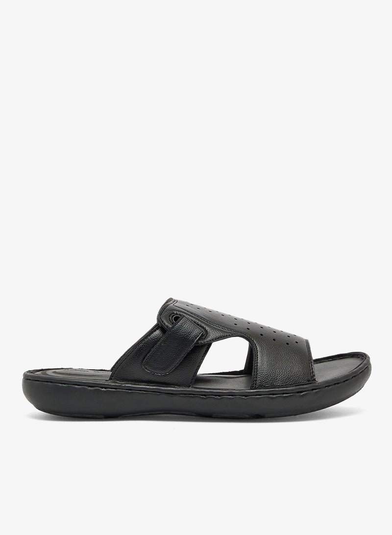 Robert Wood Faux Leather Strappy Sandals - Image 1